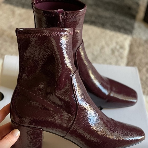 Aldo Burgundy Ankle Boots - Picture 6 of 12